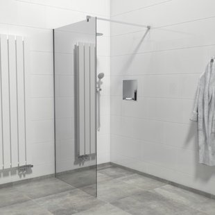 Marenza Bellini Inloopdouche - 100x200cm - veiligheidsglas - spiegel buitenzijde - anti kalk - chroom WR100-C/M