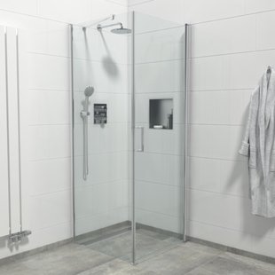 Marenza Neptune Douchecabine - 1 draaideur - Zijwand - 80x80x200cm - 6mm veiligheidsglas - anti kalk - chroom SKII1221-80-C