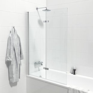 Marenza Neptune Badwand - 2 delig draaibaar - 110x150cm - 6mm veiligheidsglas - anti kalk - chroom SK6222