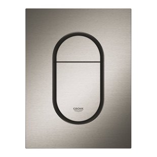 GROHE Arena cosmopolitan S-size drukplaat hard graphite geborsteld 37624al0 GROHE Arena cosmopolitan S-size drukplaat hard graphite geborsteld 37624al0