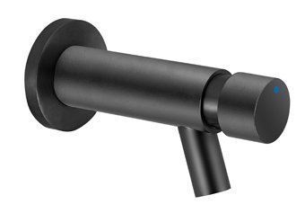 Plieger Napoli toiletkraan wandmodel zelfsluitend 1/2 looptijd 15 sec. mat zwart 80000B