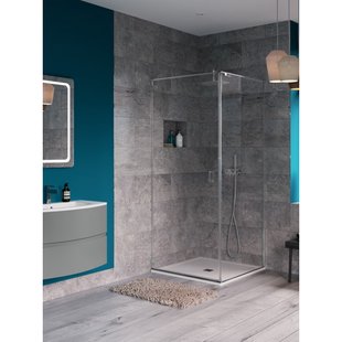 Crosswater Svelte douchedeur voor nis of cabine 80x198,5 chroom SWHSC0800