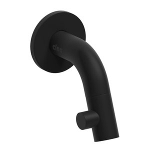 Clou Kaldur fonteinkraan 4.5x9.5cm korte uitloop wandmontage messing Zwart mat CL/06.05.001.21