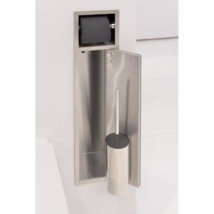 Looox Closed closetborstel / rolhouder - rvs geborsteld cl7 Looox Closed closetborstel / rolhouder - rvs geborsteld cl7