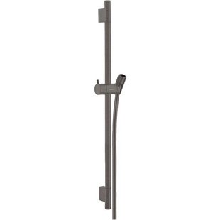 Hansgrohe glijstang Unica S puro 65 cm met doucheslang Brushed Black Chrome 28632340 Hansgrohe glijstang Unica S puro 65 cm met doucheslang Brushed Black Chrome 28632340