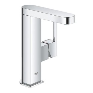 GROHE Plus waterbesparende wastafelkraan M-size met gladdy body en push open waste chroom 23872003