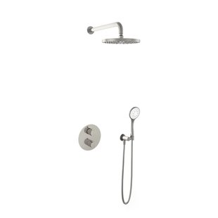 Hotbath Buddy IBS Regendoucheset - 35cm wandarm - 25cm ronde hoofddouche - 3 standen handdouche - geborsteld nikkel IBS1AGN14 Hotbath Buddy IBS Regendoucheset - 35cm wandarm - 25cm ronde hoofddouche - 3 standen handdouche - geborsteld nikkel IBS1AGN14