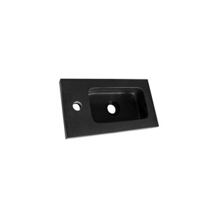 BRAUER Lava Fontein - voor fonteinkast - 40x22x3cm - 1 kraangat - zonder overloop - natuursteen - basalt FO-LA401AN