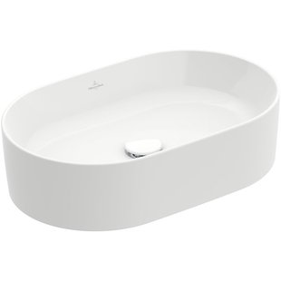Villeroy & Boch Collaro opzetwastafel - ovaal 56x36cm - zonder overloop zonder kraangat wit 4a195601