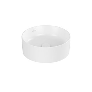 Villeroy & Boch Collaro opzetwastafell rond Ø40cm - zonder overloop zonder kraangat ceramic+ stone white 4a1840rw