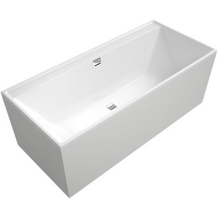 Villeroy & Boch Collaro Bad - 180x80cm - inbouw - rechthoek - met badwaste chrome - zonder panelen - wit uba180cor2dv-01