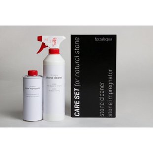 Forzalaqua onderhoudsset voor natuursteen inclusief doek, cleaner en impregnator 8010700