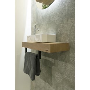 Looox Rail Handdoekhouder 35x14cm - zwart mat whh35mz