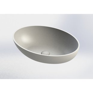 Royal plaza Cinea opzetwastafel 57x40,5cm z/kraangat z/overl. mat wit