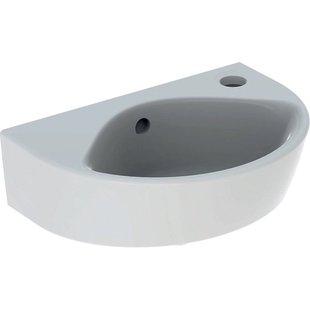 Geberit Renova fontein compact met kraangat rechts met overloop 36x25x14.8cm wit 500.374.01.1