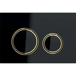 Geberit Sigma50 bedieningsplaat - 2-toets spoeling - rond - messing/zwart 115.652.SJ.1 Geberit Sigma50 bedieningsplaat - 2-toets spoeling - rond - messing/zwart 115.652.SJ.1