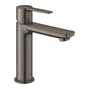 GROHE Lineare wastafelkraan - s-size - waterbesparend - met push open waste - gladde body - brushed hard graphite (antraciet) 23106AL1