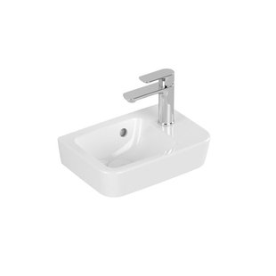 Villeroy & Boch O.novo fontein 1 kraangat rechts met overloop 36x25cm - wit 43433601