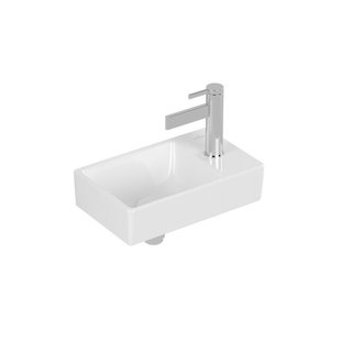Villeroy & Boch Avento fontein 1 kraangat rechts zonder overloop 36x22cm - ceramic+ wit 43003lr1