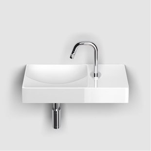 Clou Vale keramiek fontein 45x19x7cm kraangat rechts wit glans CL/03.03162.01.R