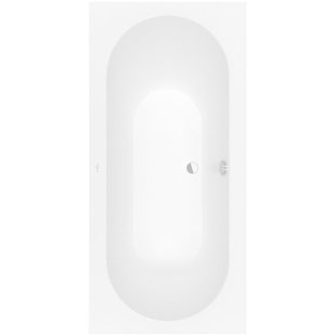 Villeroy & Boch Oberon kunststof duobad quaryl rechthoekig 190x90x48cm - incl. poten mat wit ubq199obe2v-rw