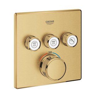 Grohe SmartControl Inbouwthermostaat - 4 knoppen - 15.8x15.8cm - brushed cool sunrise 29126gn0