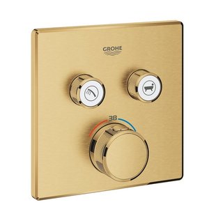 Grohe SmartControl Inbouwthermostaat - 3 knoppen - 15.8x15.8cm - brushed cool sunrise 29124gn0