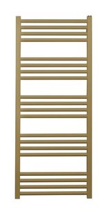 Crosswater MPRO handdoekradiator - 114x48cm - 447 watt - geborsteld messing (goud) MP48X1140F