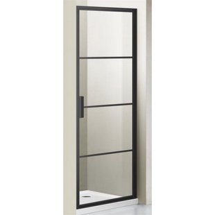 Marenza Bellini Douchedeur - 100x200cm - frame lines buitenzijde - anti kalk - mat zwart SAG6211-100B