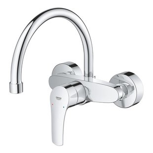 GROHE Eurosmart Keukenkraan - hoog - draaibare uitloop - inbouw - chroom 32482003