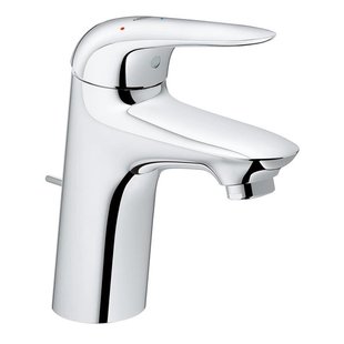 GROHE Eurostyle New waterbesparendes wastafelkraan M size ES met waste met gesloten greep chroom 23709003