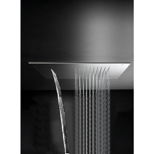 Hotbath Mate inbouwhoofddouche vierkant met cascade 50x50cm chroom M142CR