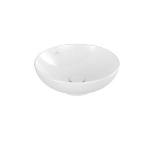 Villeroy & Boch Loop & friends opzetwastafel - 42cm - rond met overloop wit 4a460001