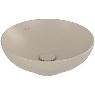 Villeroy & Boch Loop & Friends Opzetwastafel - 42 x 42 x 12 cm - Almond CeramicPlus - zonder overloop 4a4601am