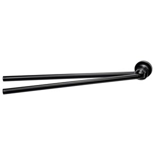 Haceka Aspen Handdoekhouder - 43cm - dubbel - draaibaar - mat zwart 1209518 Haceka Aspen Handdoekhouder - 43cm - dubbel - draaibaar - mat zwart 1209518