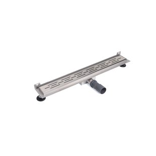 BRAUER Douchegoot - muurflens - 70x7x6.7cm - ondiep - zijuitloop - RVS DR-SRFW70NG