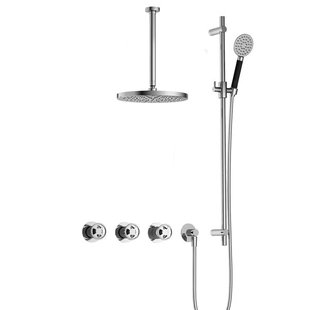 Hotbath Cobber IBSW70 Regendoucheset inbouw - 30cm plafondarm - 30cm ronde hoofddouche - 3 standen handdouche - glijstang - chroom IBSW70CR1357