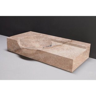 Forzalaqua Laguna wastafel 80x40x12cm Rechthoek 1 kraangat Natuursteen Travertin gezoet 100362 Forzalaqua Laguna wastafel 80x40x12cm Rechthoek 1 kraangat Natuursteen Travertin gezoet 100362