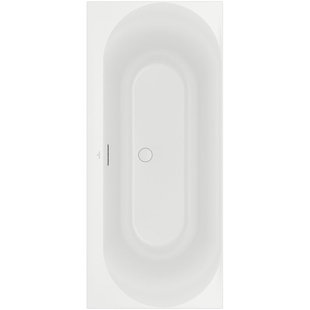 Villeroy & Boch Loop duobad - 180x80cm - rechthoek/binnenbad ovaal - acryl Stone White mat uba180lof2v-rw