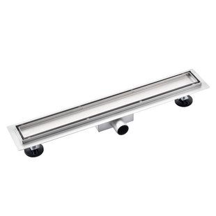 Fortifura Galeria douchegoot - 70cm - met tegelrooster - met vloerflens - Geborsteld RVS PVD (RVS) SW679909/SW679923