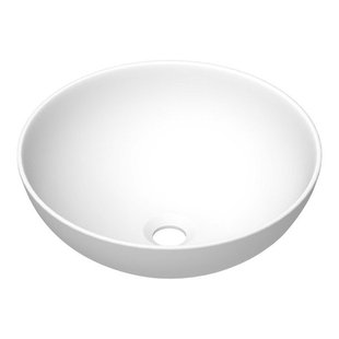 BRAUER Bowl waskom - 40x40cm - rond - keramiek - mat wit WK-BO40ROMW