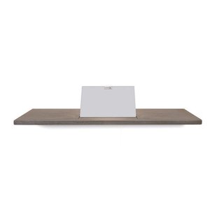 Looox Wood collection bath shelf 78cm met houder mat wit eiken mat wit wbshelf78mw