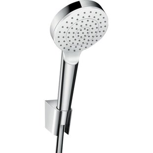 Hansgrohe Crometta 1jet porter doucheset ecosmart met slang 160cm wit chroom 26569400 Hansgrohe Crometta 1jet porter doucheset ecosmart met slang 160cm wit chroom 26569400
