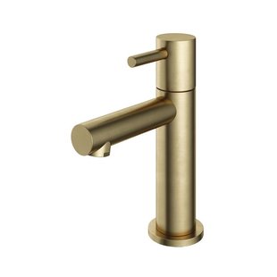 Hotbath Cobber Fonteinkraan opbouw - L-uitloop 8.5cm - geborsteld messing E001BB