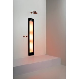 Sunshower Round One L infrarood inbouw 185x33x10cm full body Zwart L0500-L0102