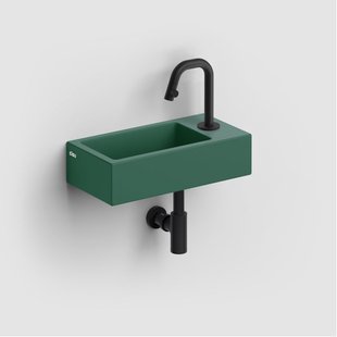 Clou Flush 3 fontein 36x18cm + kraang. rechts mat pijnboom groen ker CL/03.42030