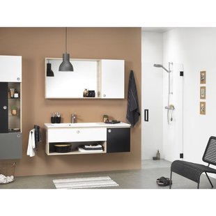 Sealskin I AM Draaideur 80x200cm voor nis mat zwart 8mm helder veiligheidsglas met antikalk CCK200806195100