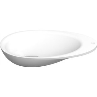 Clou First fonteinkom 36x21.8cm zonder kraangat met plug Aluite Wit mat CL/03.10021