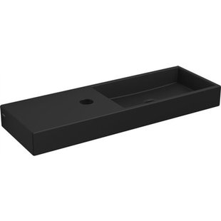 Clou Mini Wash Me fontein 56x19cm kraangat links Keramiek Zwart mat CL/03.12238