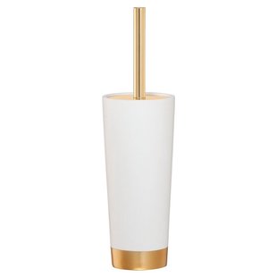Sealskin Glossy Toiletborstel met houder Polyresin Goud/Wit 362320549